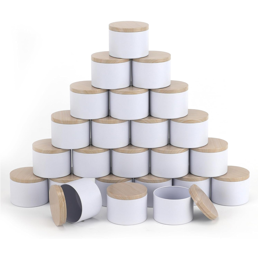 Candle Making Homewood - Latas blancas para velas con tapas