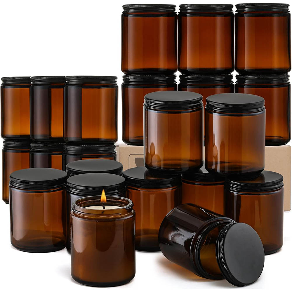 Candle Making Glass Jars - Frascos de Vidrio Ámbar de 8oz