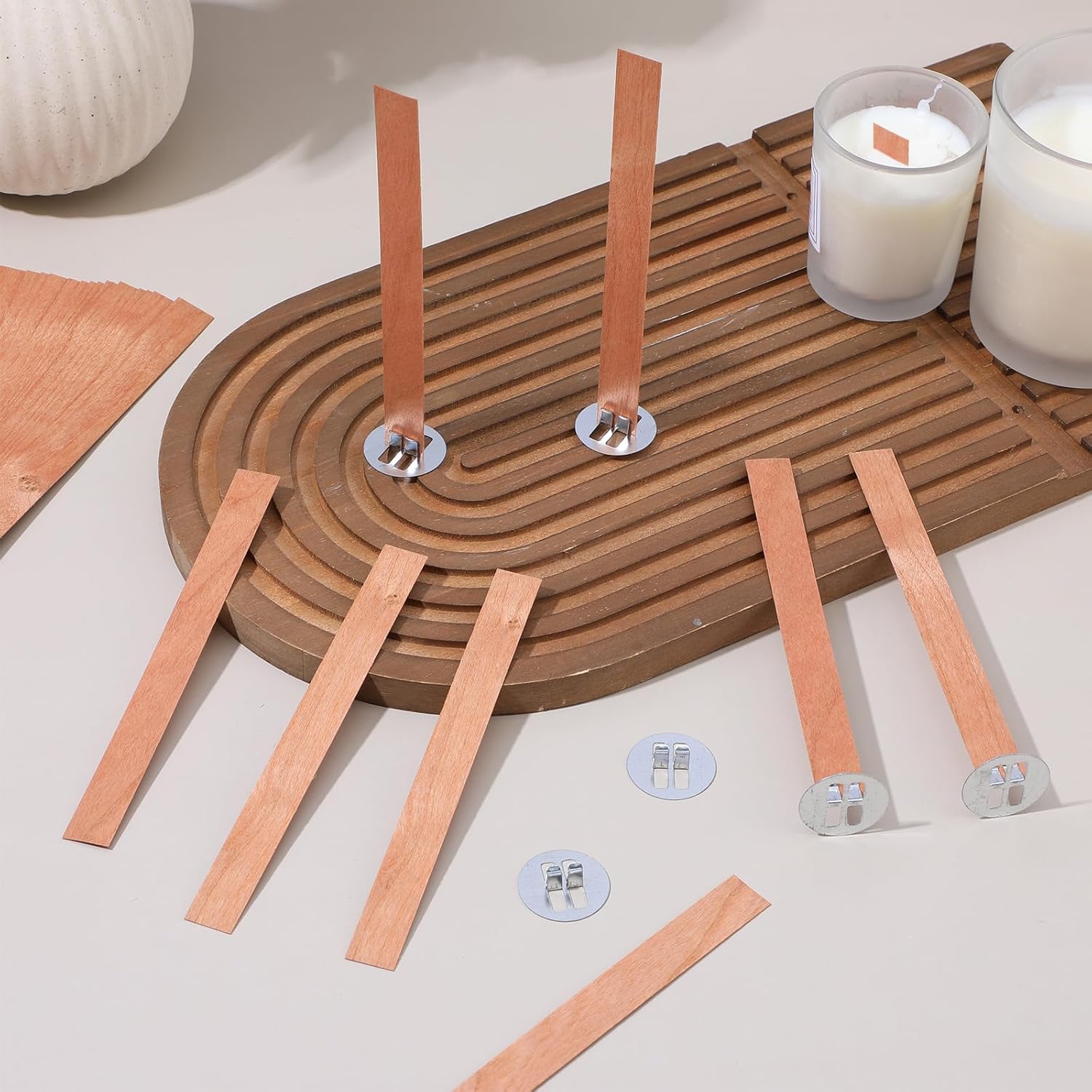 Candle Making Kit For Kids - 60 Mechas de Madera para Hacer