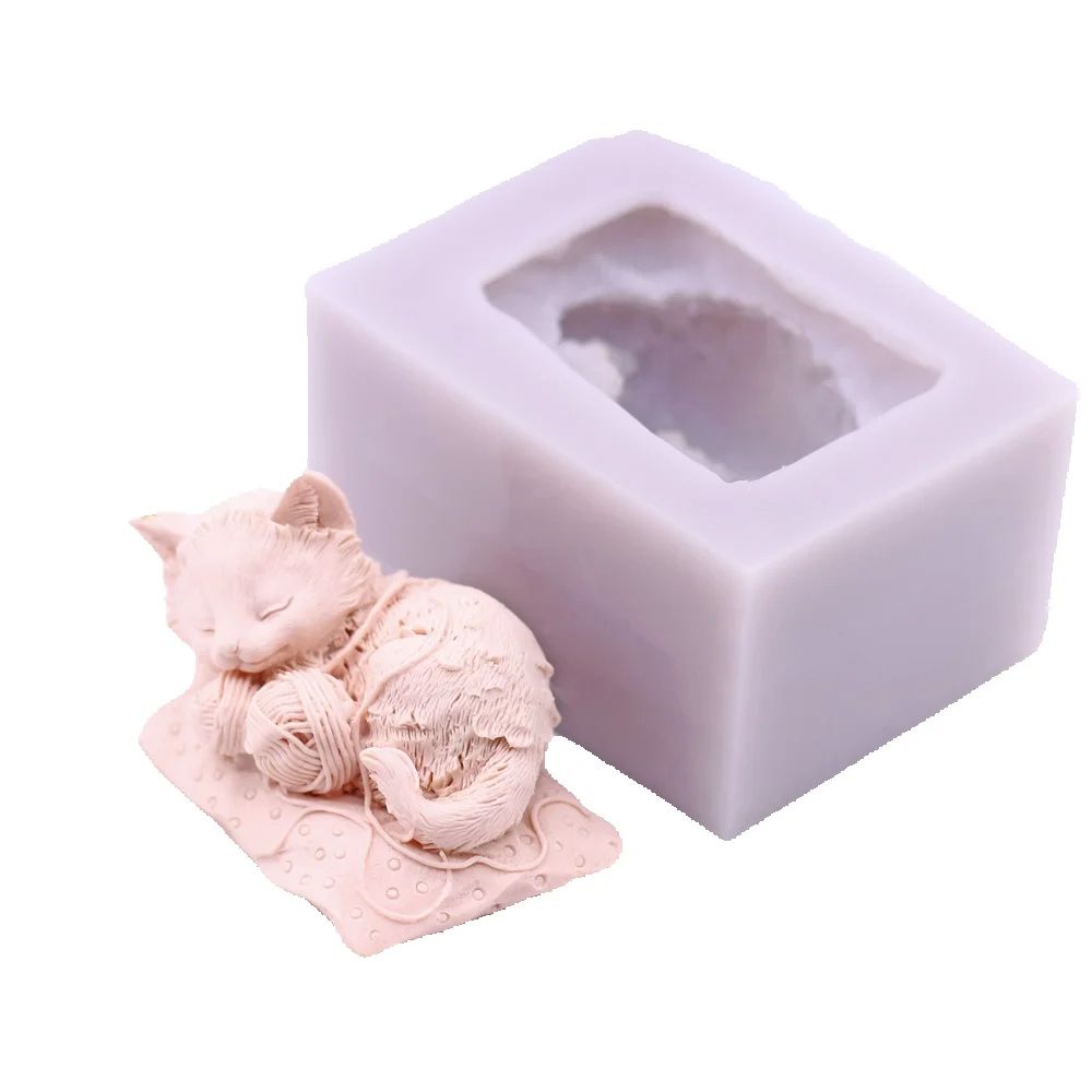 Molde de Silicona 3D de Gato J - Candle Making Yarn reseña y precio