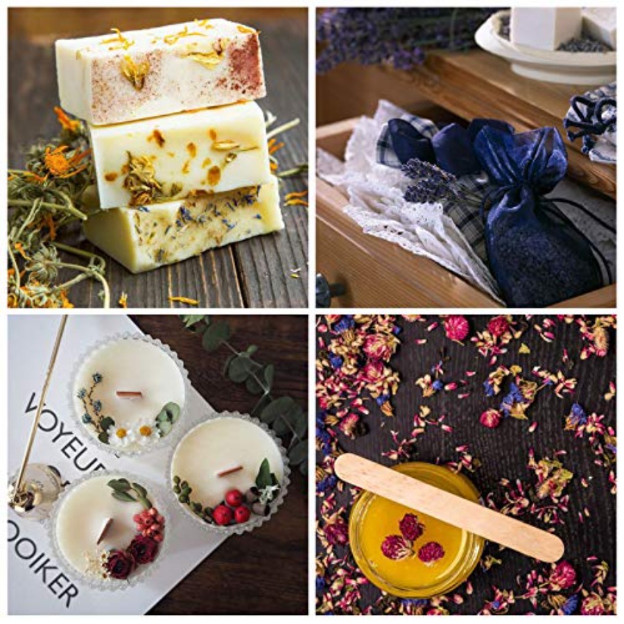 9 Bolsas de Flores Secas, Kit  - Candle Making Bath reseña y precio
