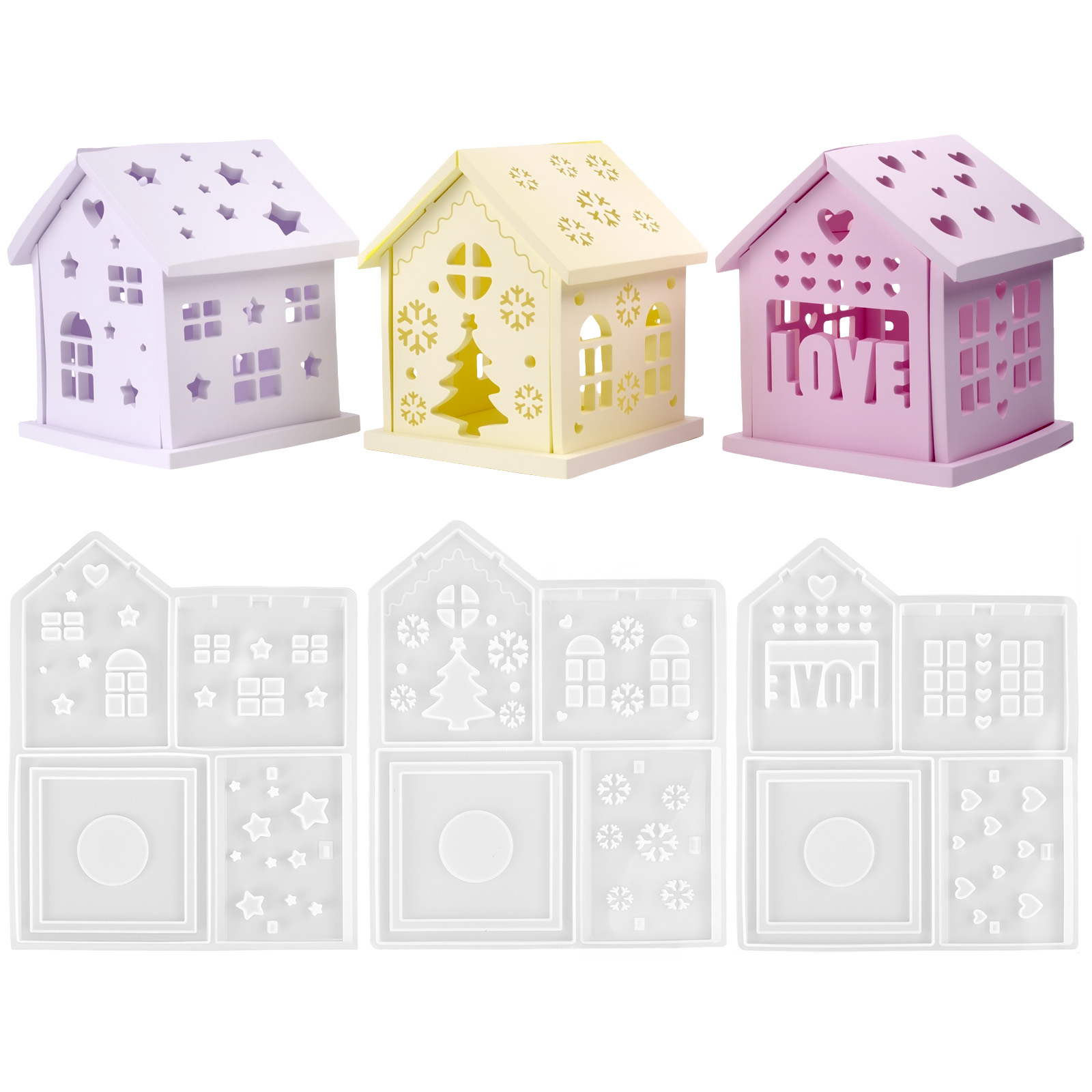 Molde de silicona para casa 3D - Xmas Candle Making reseña y precio
