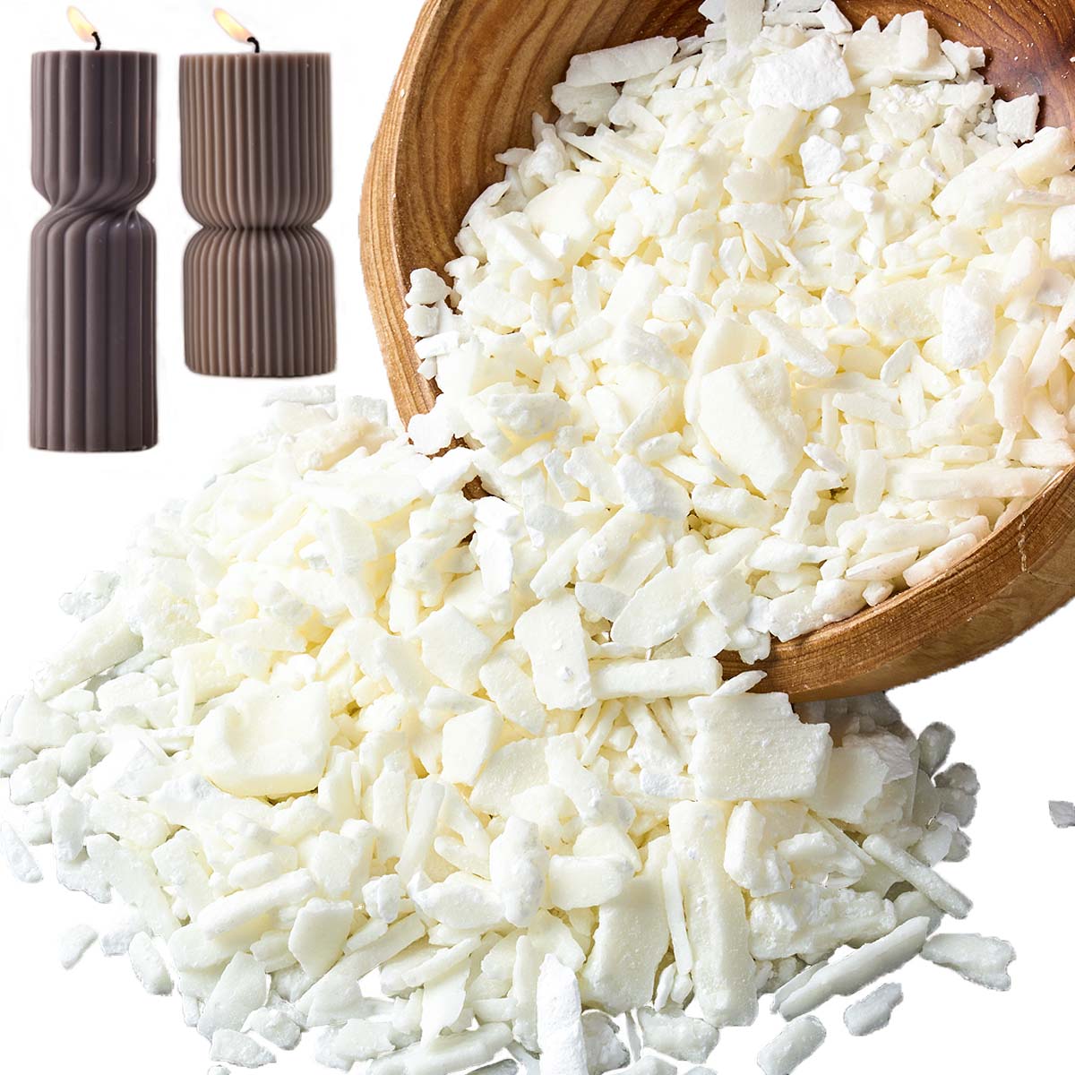 Cera de soja blanca pura de 1  - Xmas Candle Making reseña y precio