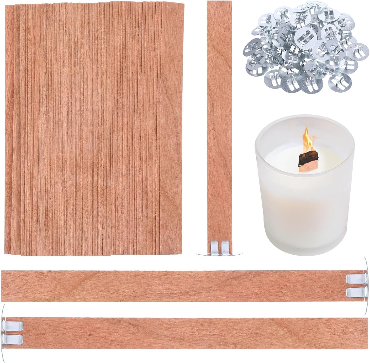 60 Mechas de Madera para Hacer - Candle Making Kit For Kids reseña y precio
